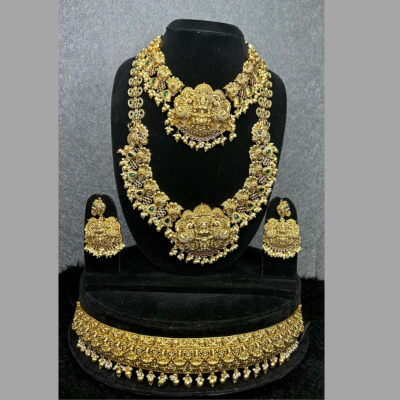 Antique Lakshmi bridal jewellery with Ruby