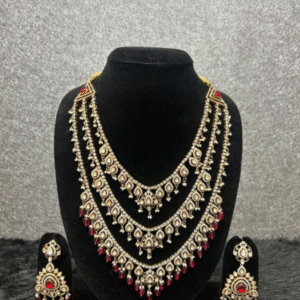 Bridal Royal Red Necklace Set