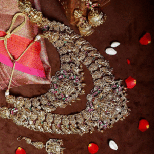 Antique Lakshmi bridal jewellery with Ruby