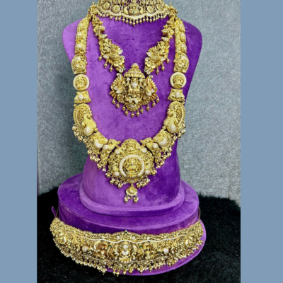 exclusive-antique-Lakshmi bridal jewellery