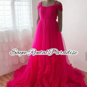 Pink maternity photoshoot  frock