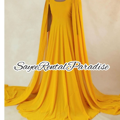 Mustard maternity photoshoot frock