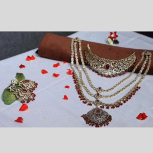 Bridal Royal Red Necklace Set