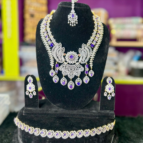 Purple American Diamond Jewellery