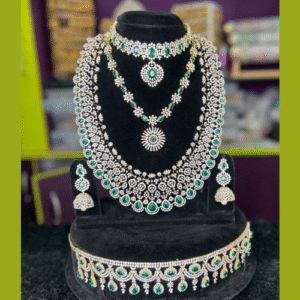 Teal Green American diamond jewellery