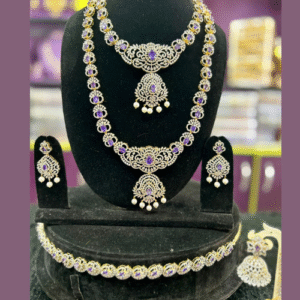 Purple american Diamond jewellery