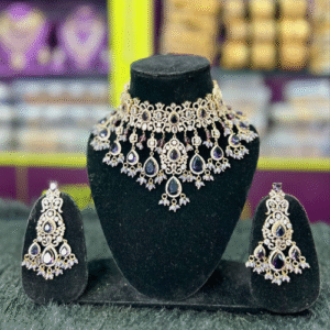 Blue with purple stone Victorian chocker