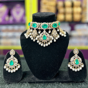 Bold paster Green Victorian high neck piece