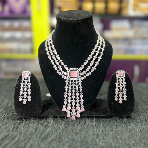 Pastel pink bridemaid Ad jewellery