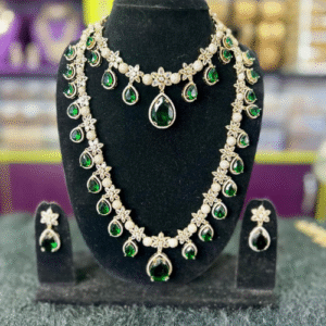 Green minimal Victorian jewellery