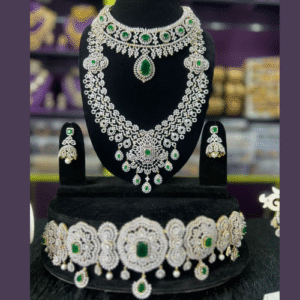 Green American Diamond jewellery