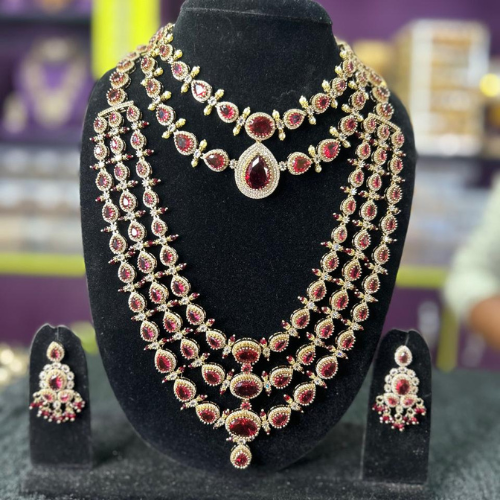 Red minimal Victorian jewellery